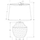 Modern Cream Concrete Table Lamp with Ivory Shade