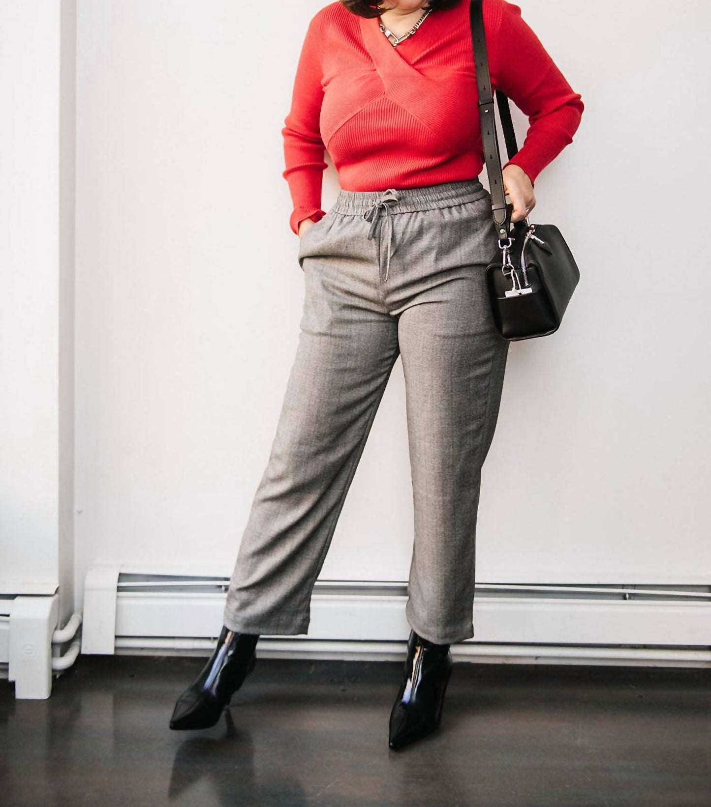 Steve Madden - Crossover Ribbed Sweater