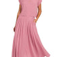 Zenana - Woven Crinkle Gauze Crop Tee And Skirt Set