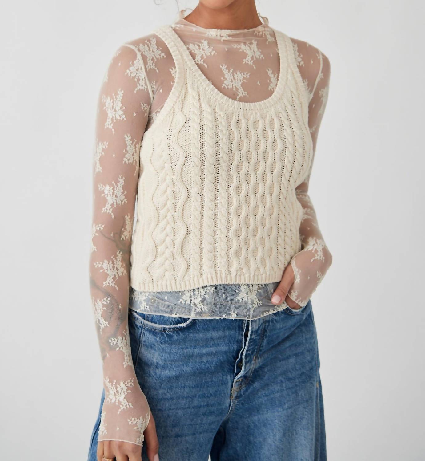 Free People - High Tide Cable Tank