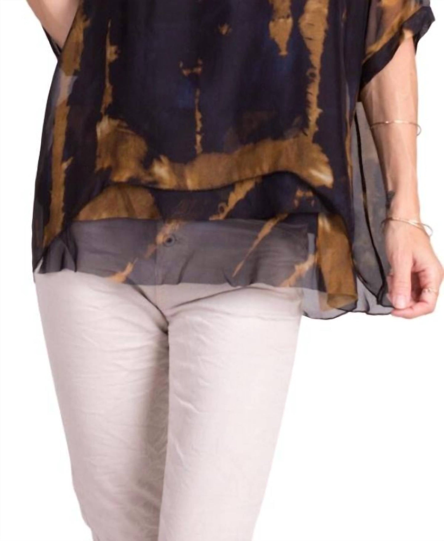 Gigi Moda - Carmelina Acid Wash Silk Kaftan
