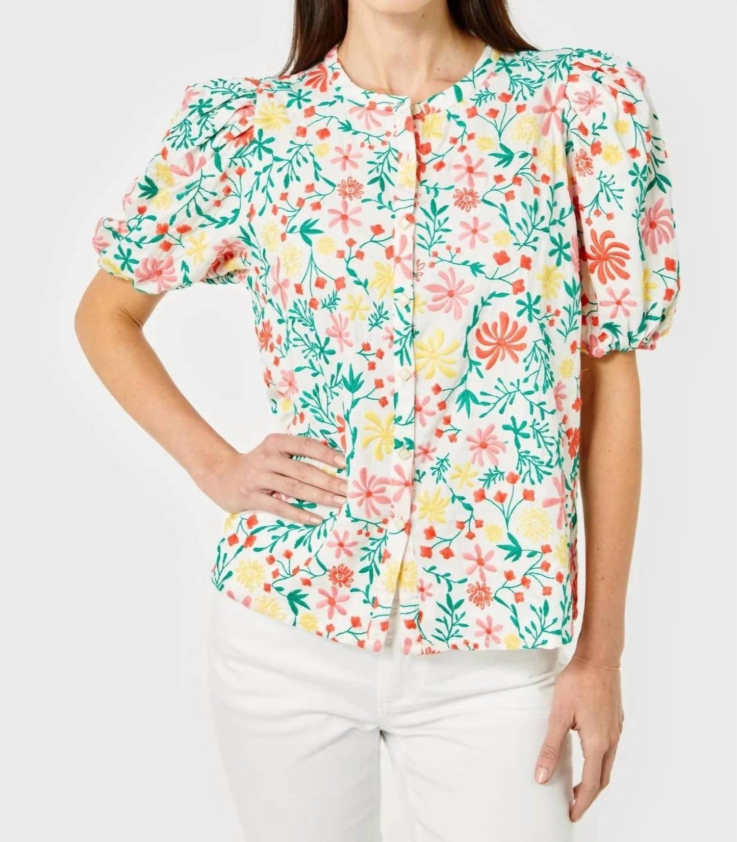 Cartolina Nantucket - Adeline Embroidered Top