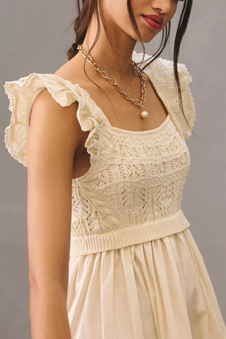 En Saison - Mixed Media Mini Dress