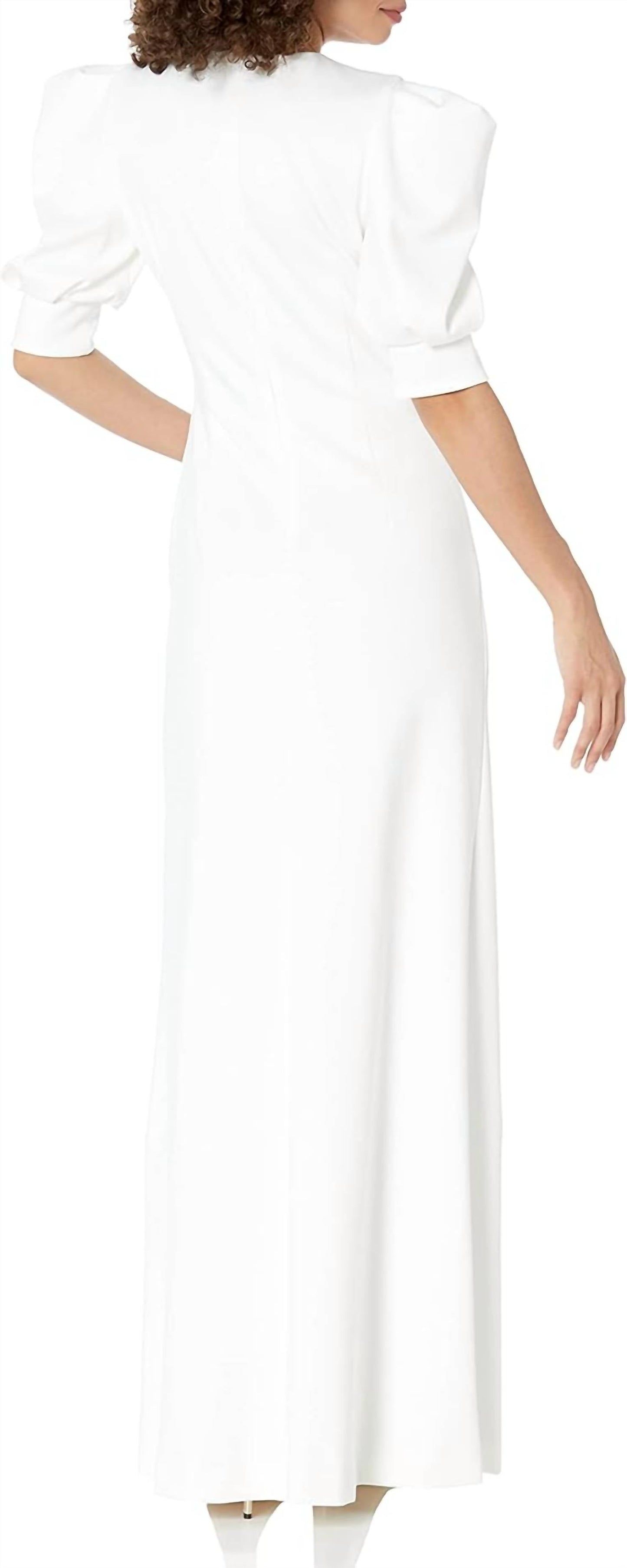 Black Halo - Puff Sleeve Maxi Dress