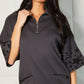 Angel Apparel - Zip Neck Pullover with Patch Pockets