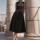 Theory - Sleek Poplin Pleated Midi Dress