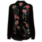 Adore - Women's Velvet Button Down Top