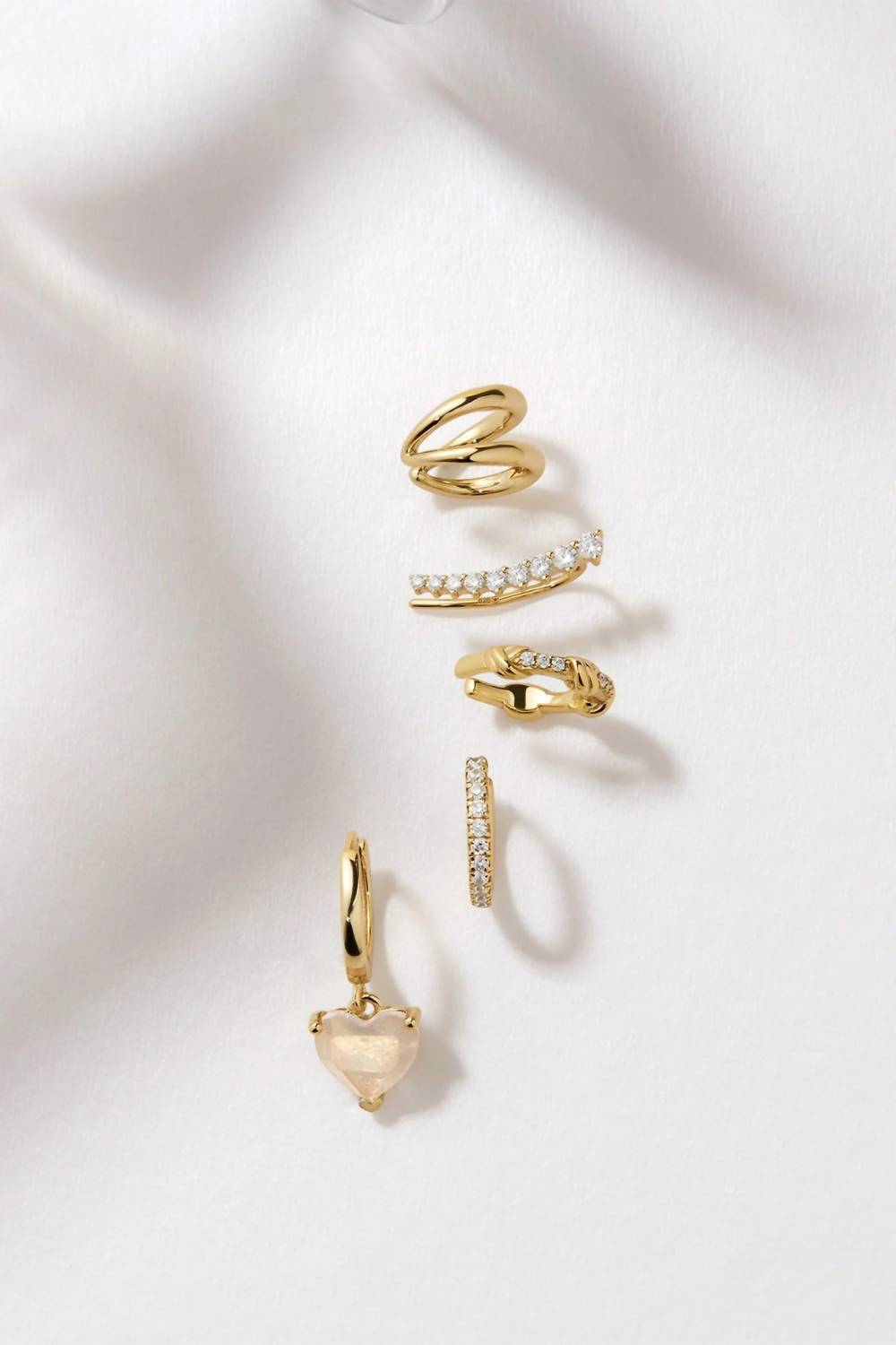 Eklexic - Brincos de punho duplo femininos