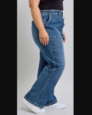 Judy Blue - Calça Jeans Larga com Cordão