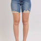 Judy Blue - Button Fly Mid Lengthshorts With Destroy