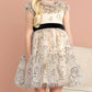 Abel & Lula - Kid's Scattered Hearts Short Sleeve Tulle Mini Dress