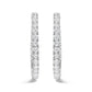14K White Gold 5.00 Cttw Lab Grown Diamond Inside Out Hoop Earrings (F-G Color, VS1-VS2 Clarity)