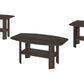 Table Set: Coffee, End, Side, Accent, Living Room, Transitional (Set of 3) - Oak