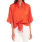 Karen Kane - Flare Sleeve Tie Front Top