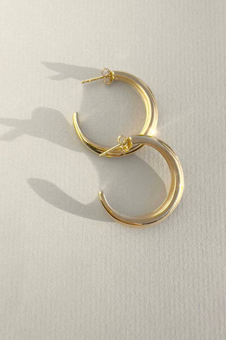 Astor & Orion - Women's Crescent Large Hoops Earrings