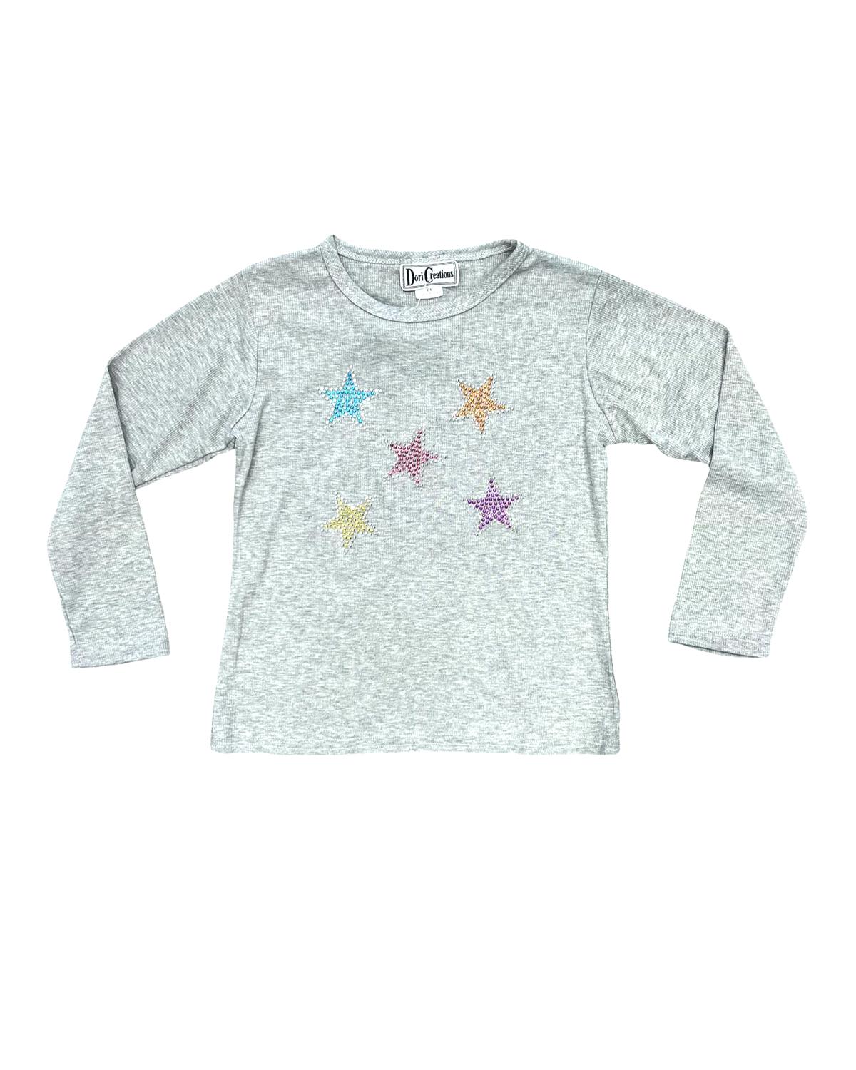 Dori Creations - Girls Multi Stars Long Sleeve Tee