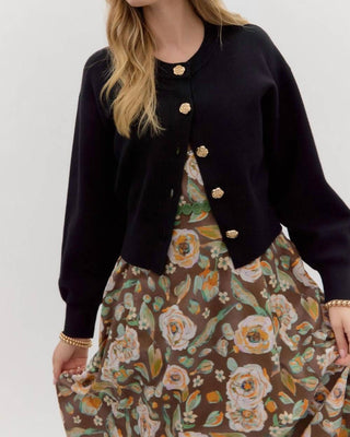 Entro - Sweater Cardigan With Button Accents