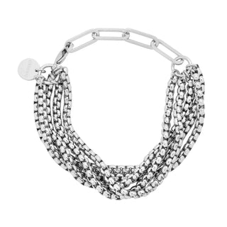 Eklexic - Pulseira feminina com corrente Luciana Box multicamadas