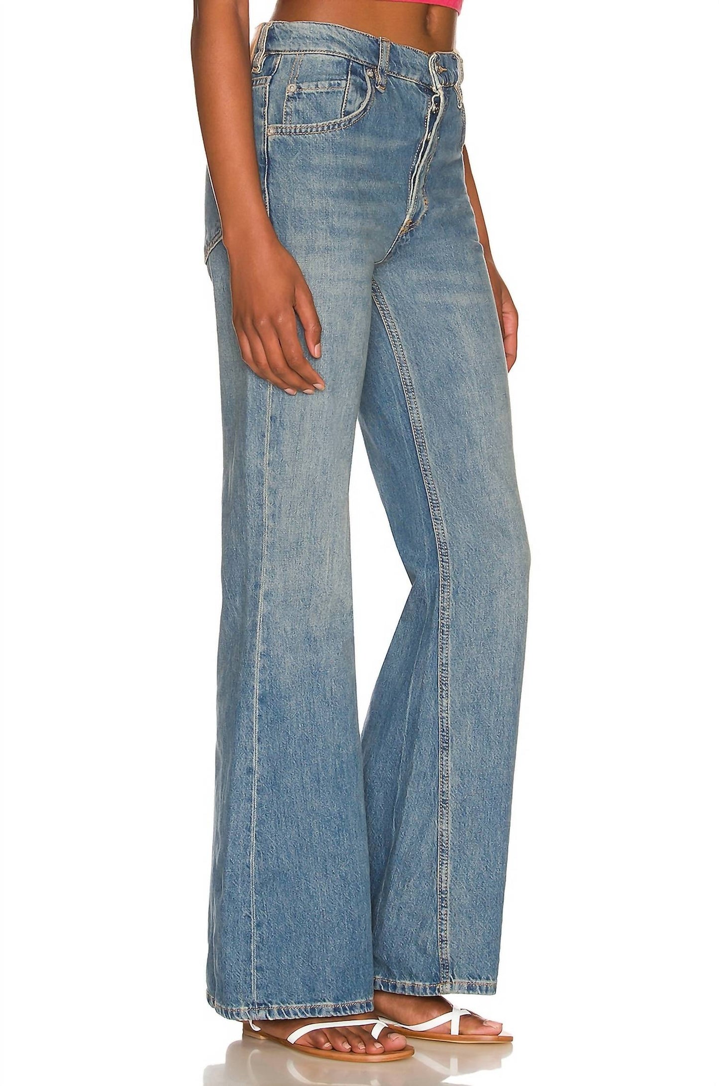 Free People - Calça jeans flare NEW DAWN