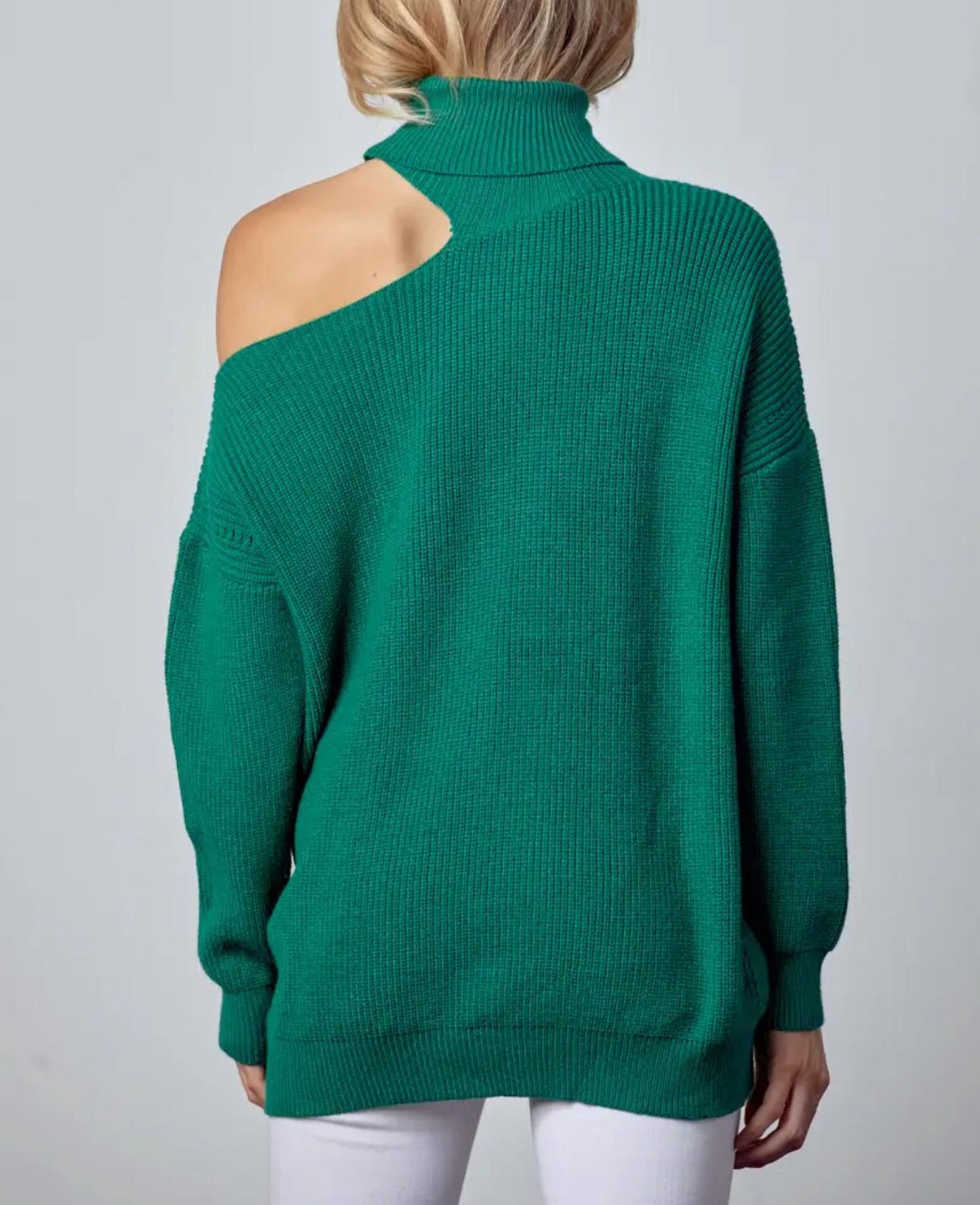 &Merci - SHOULDER-BARING TURTLENECK SWEATER