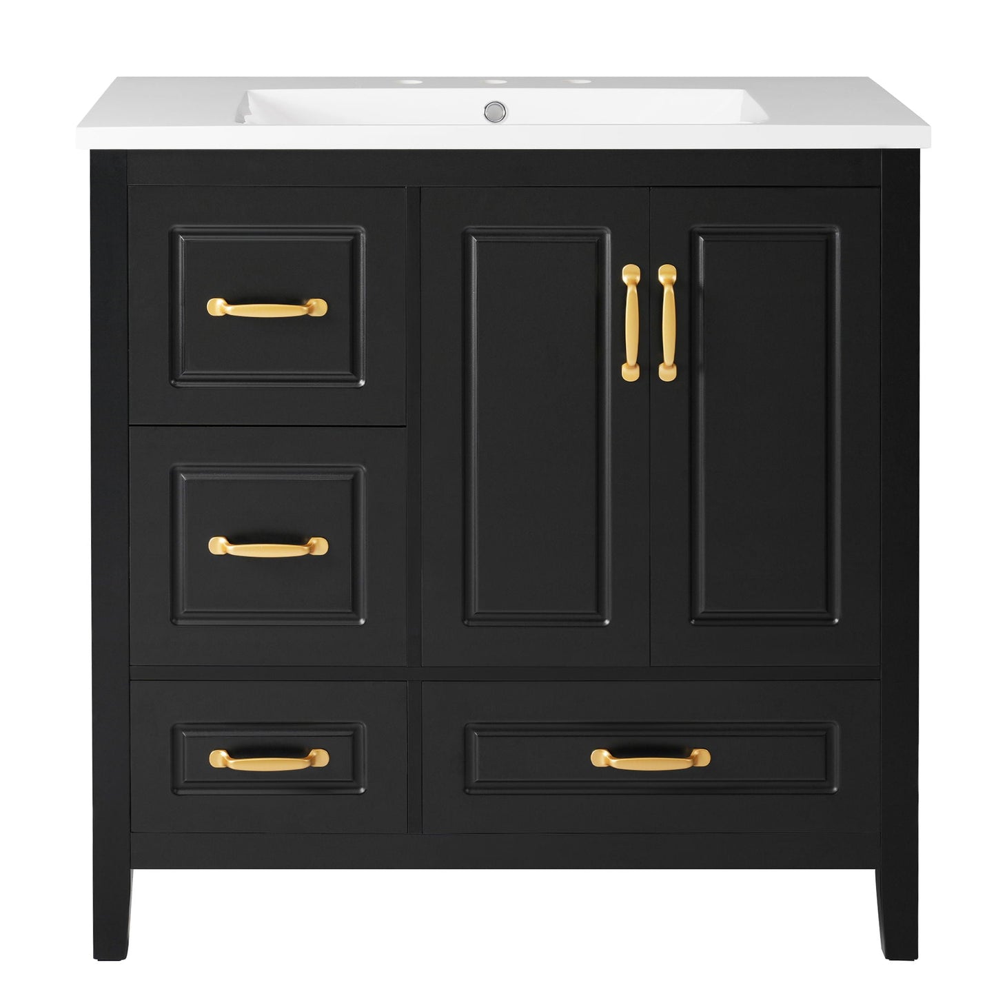 Bathroom Vanity With Sink, Soft Closing Doors & Drawers