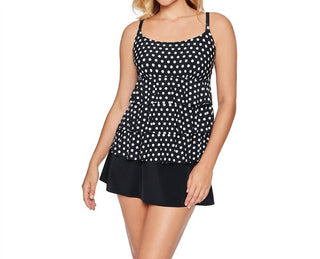 Longitude - Saia sintética com babados e muitas luas