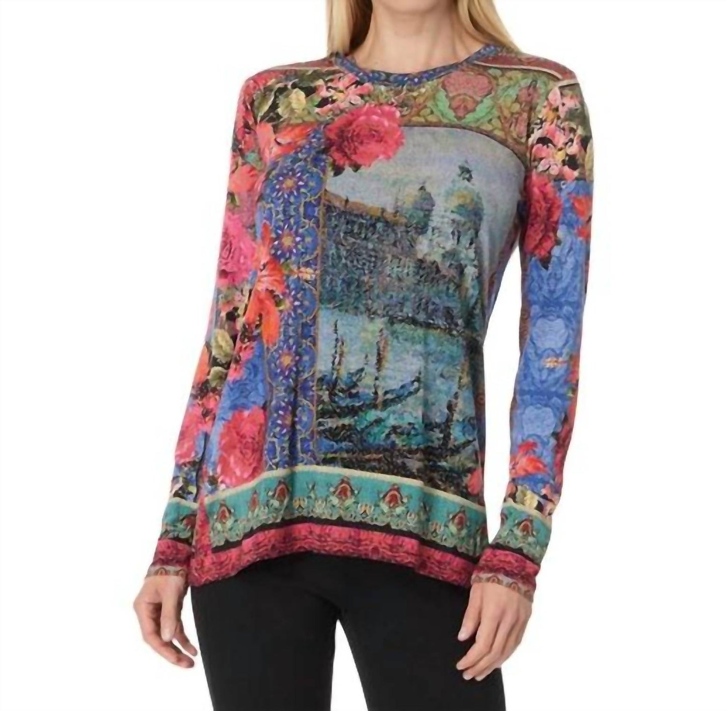 Johnny Was - THE JANIE LONG SLEEVE CREW NECK TEE