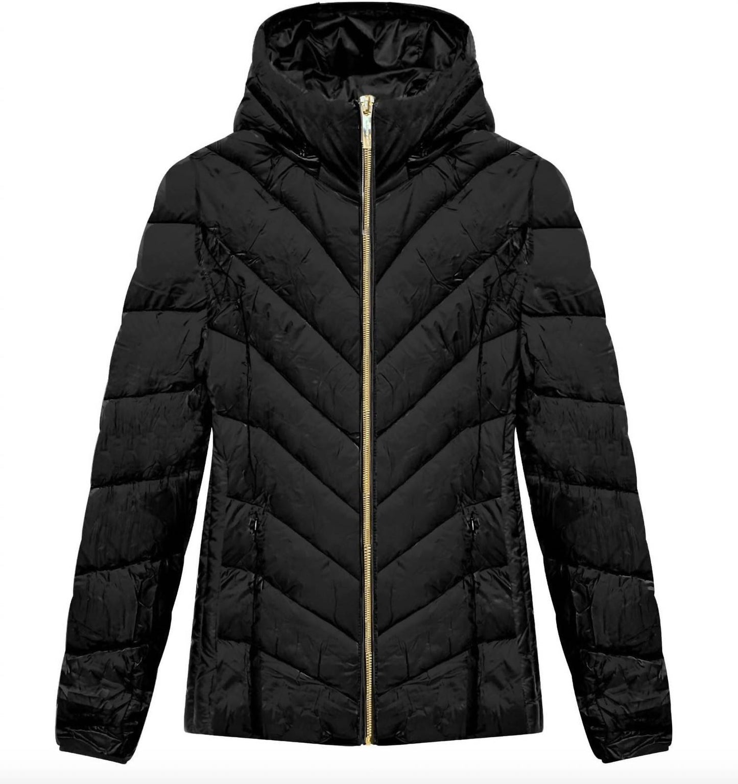 Michael Kors - Chevron Quilted Short Packable Jacket