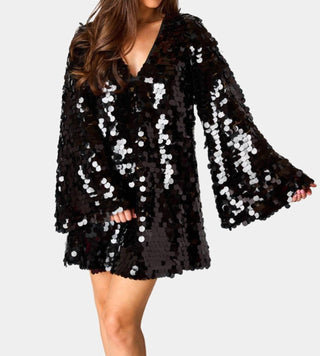 Buddylove - Vestido curto grande com lantejoulas e bolinhas