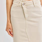 Judy Blue - High Waist Garment Dyed Criss-Cross Front Slit Long Skirt