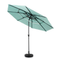 Aluminium 10ft 3 Tier Auto-Tilt Outdoor Patio Umbrella - Light Green