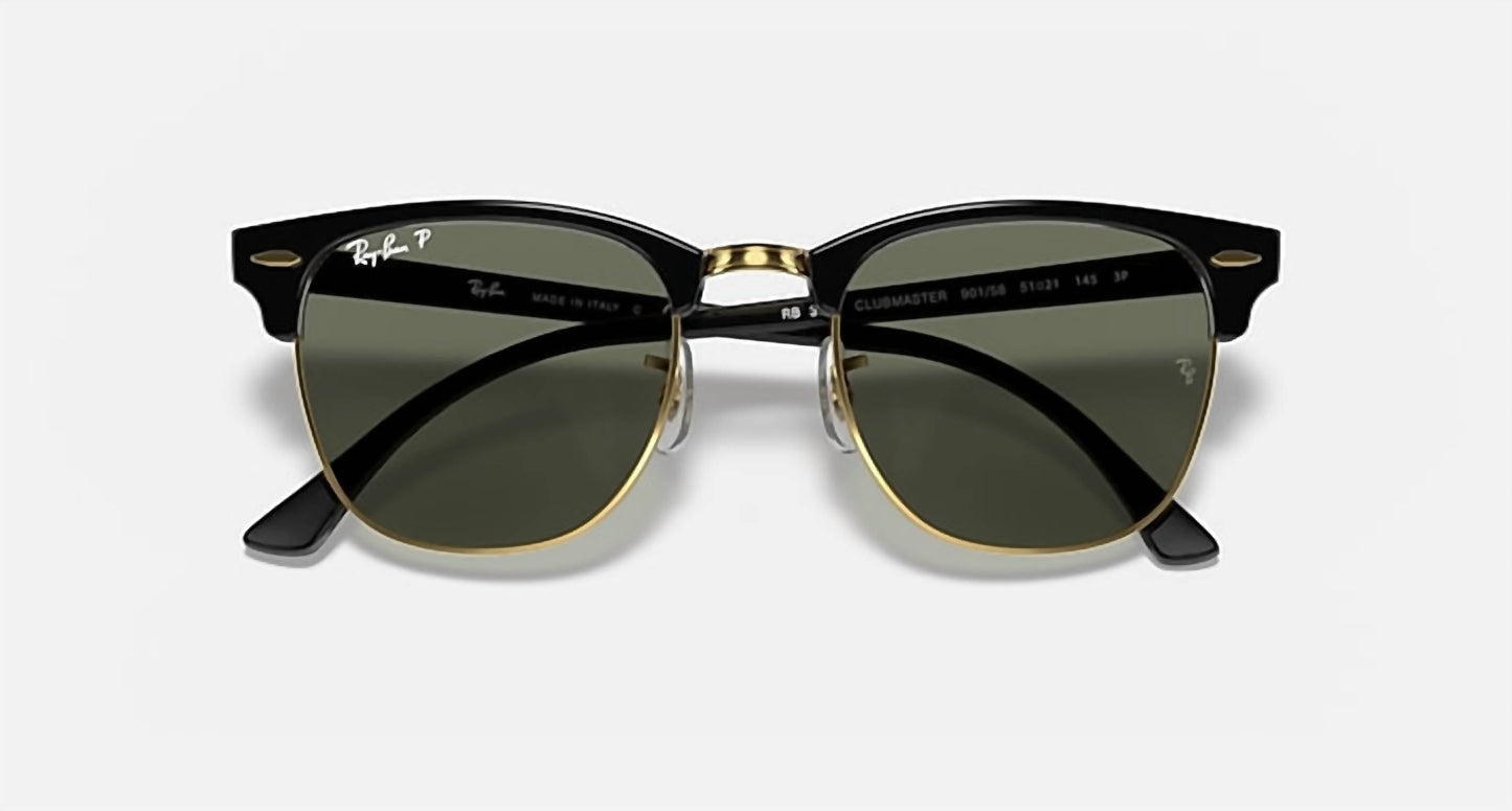 Ray Ban - Clubmaster Classic Medium Polarized Sunglasses Rb3016 - 901 - 58