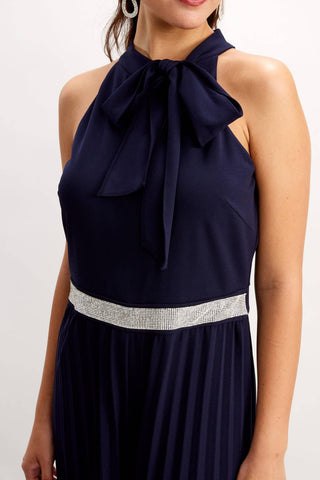 Frank Lyman - Macacão Plissado com Pedras