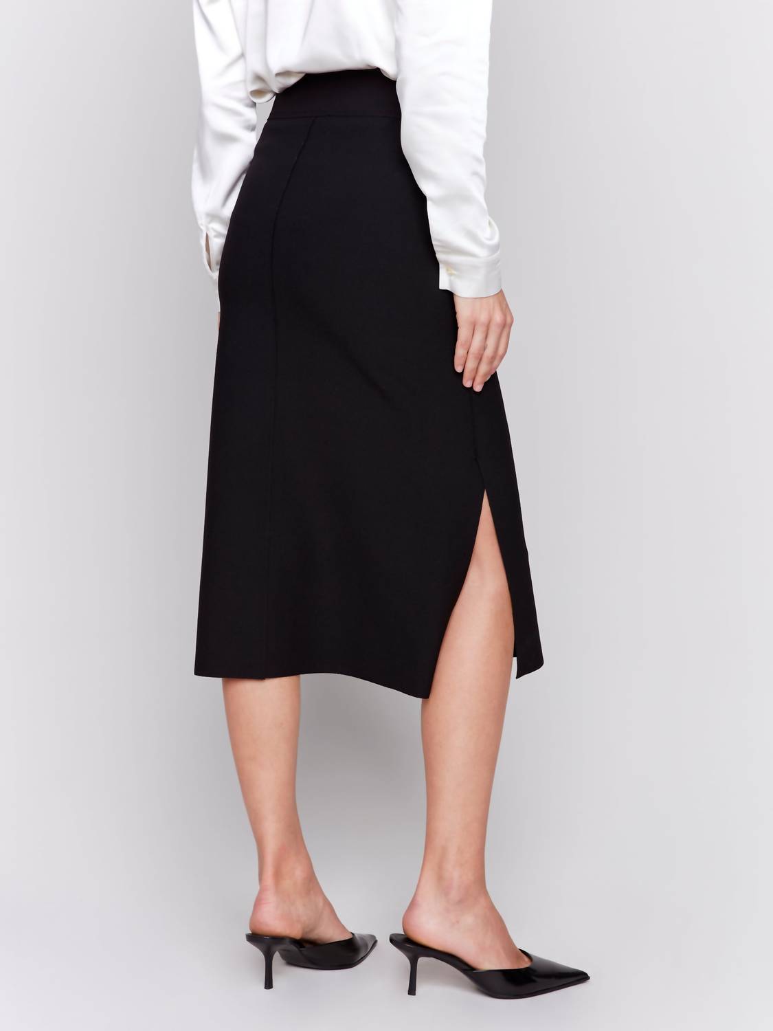 Charlie B - Gutsy Crepe Skirt With Front Patch Pockets