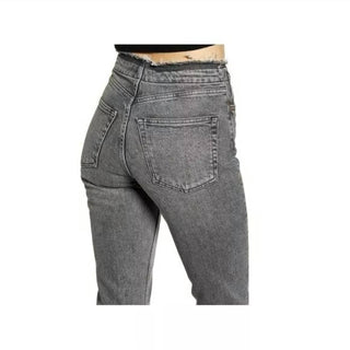 Topshop - Calça jeans cropped de cintura alta e bainha crua com perna reta