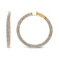 18K Rose Gold 6.90 Cttw Pave Set Diamond Inside Out Eternity Hoop Earrings (F-G Color, VS1-VS2 Clarity)