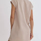 Entro - Textured Round Neck Mini Dress