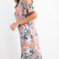 143 Story - Floral Cold Shoulder Fly Away Sleeve