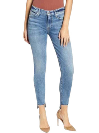 7 For All Mankind - Calça Jeans Super Skinny Step com Barra Crua e Tornozelo