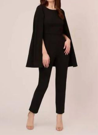 Adrianna Papell - Knit Crepe Cape Jumpsuit