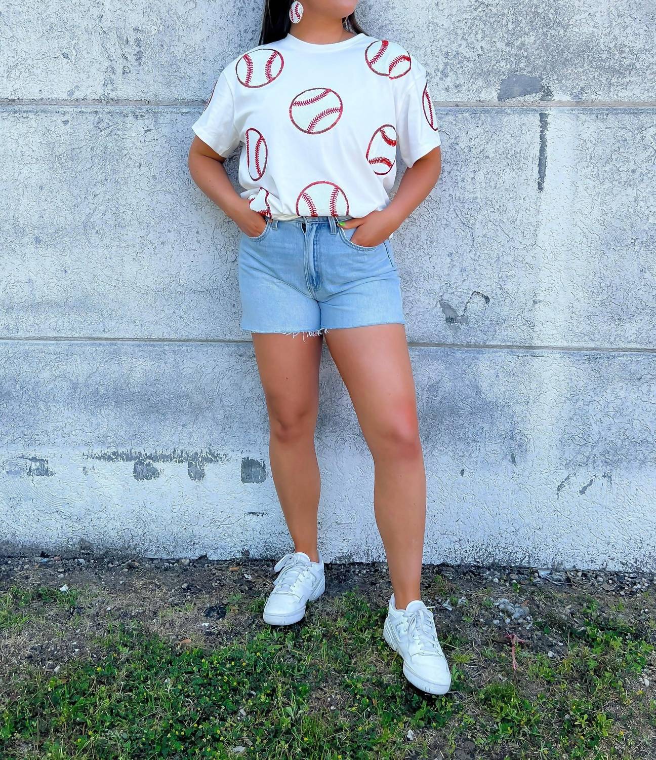 Abln Boutique - Home Run Hitter Sequin Baseball Tee