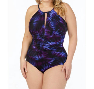 Magicsuit - Maiô Plus Size Katrina com decote alto e fenda
