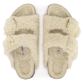Birkenstock - Sandálias femininas Arizona Shearling estreitas