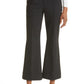 Ganni Pinstripe Crop Bootcut Pants in Black, Size 36