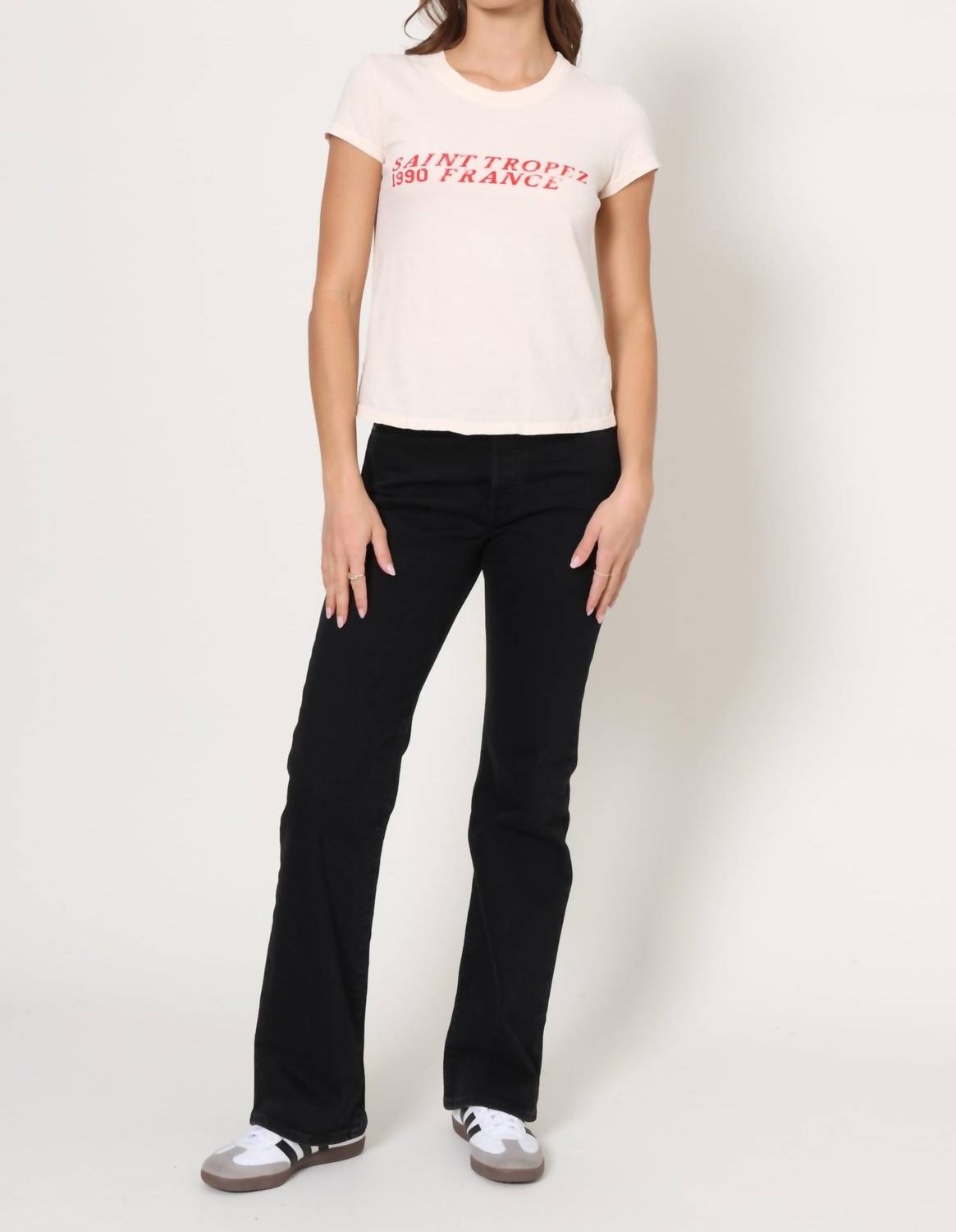 Sunny Somewhere - Saint Tropez 1990 Femme Crew Tee