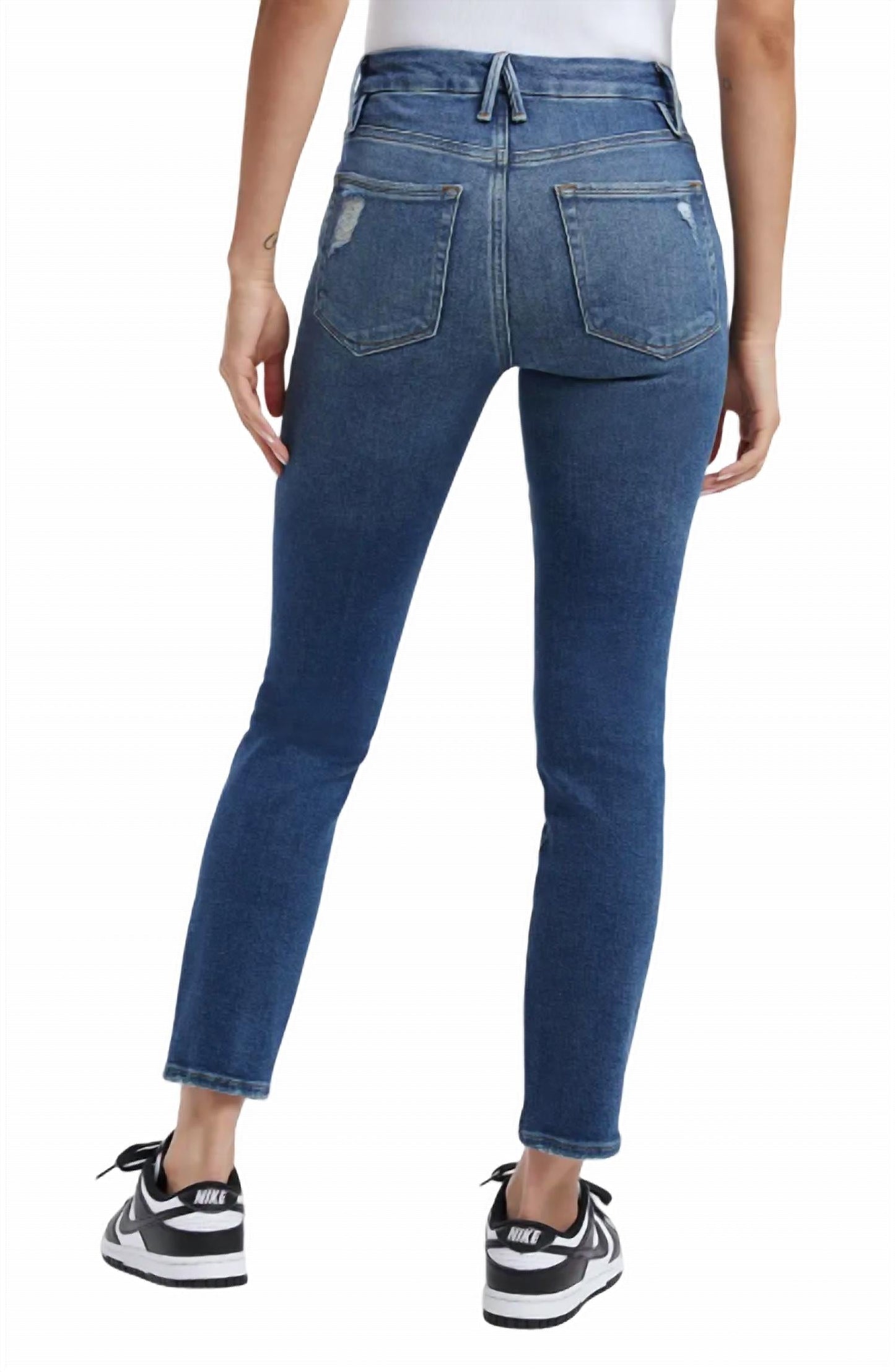 Good American - Legs Ripped High Waist Cigarette Jeans