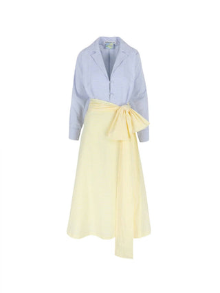 Bernadette - Striped Seersucker Maxi Dress