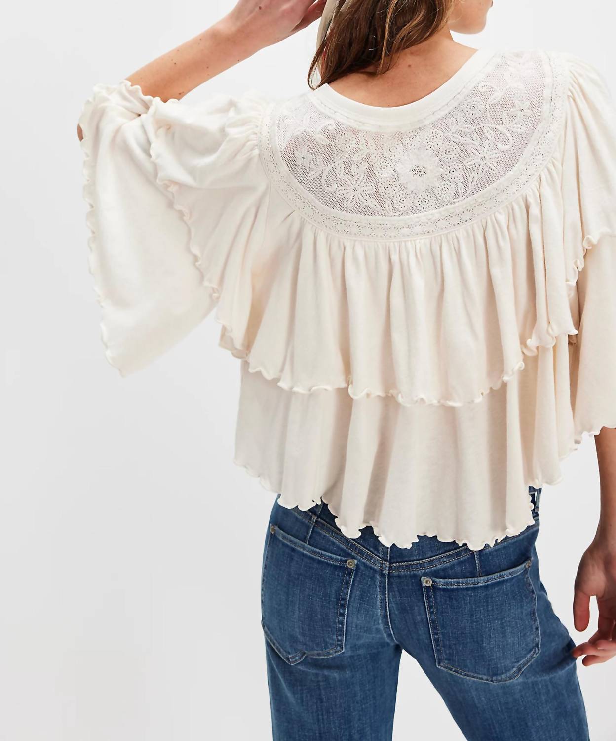 Free People - Rose Party Crew Neck Tee