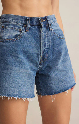 Z Supply - Short jeans de cintura alta para o dia a dia