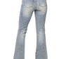 Judy Blue - Mid Rise Tinted Pin Tack Detailed Flare Jean